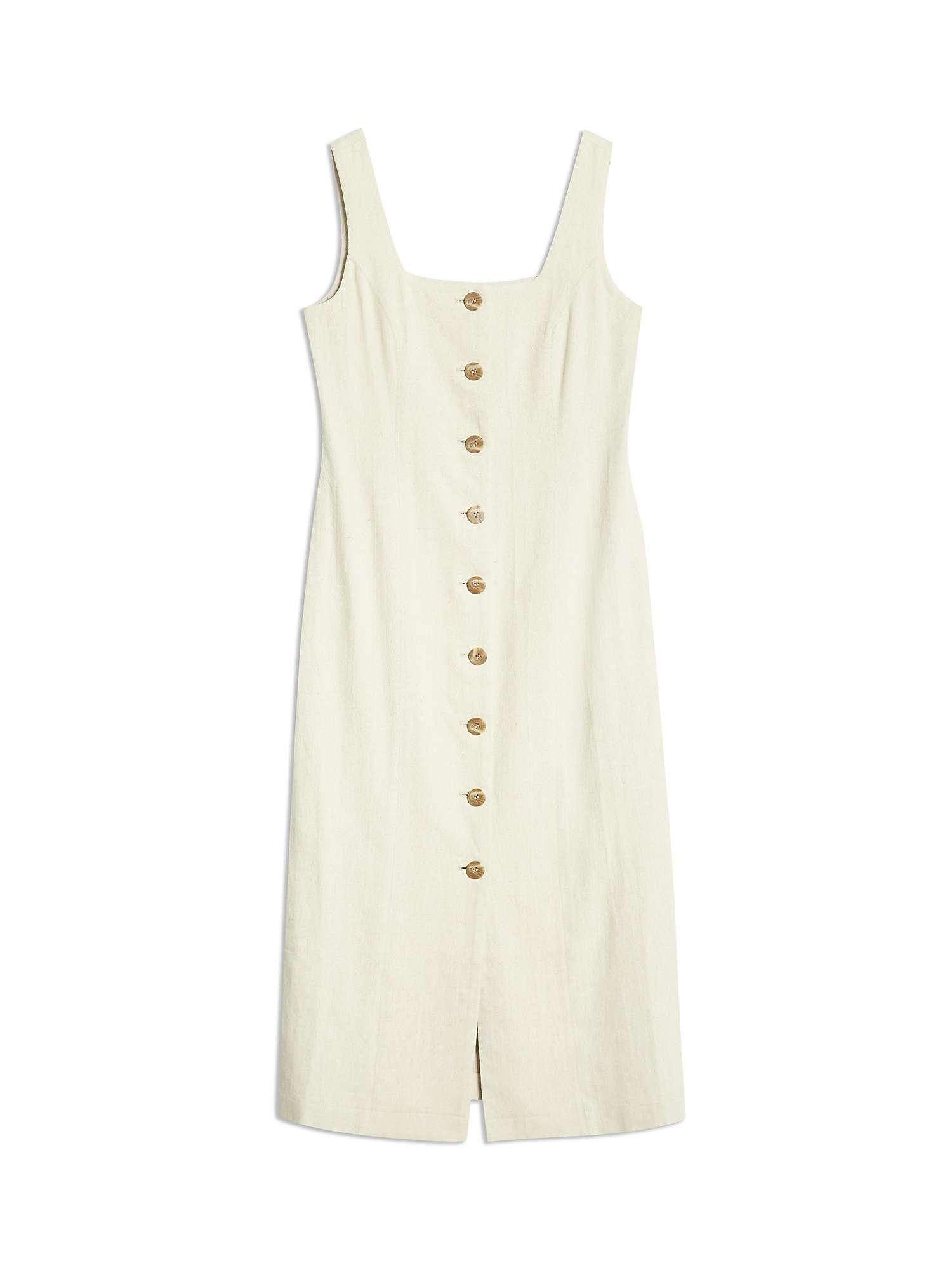 Buy Albaray Button Down Linen Blend Dress, Sand Online at johnlewis.com