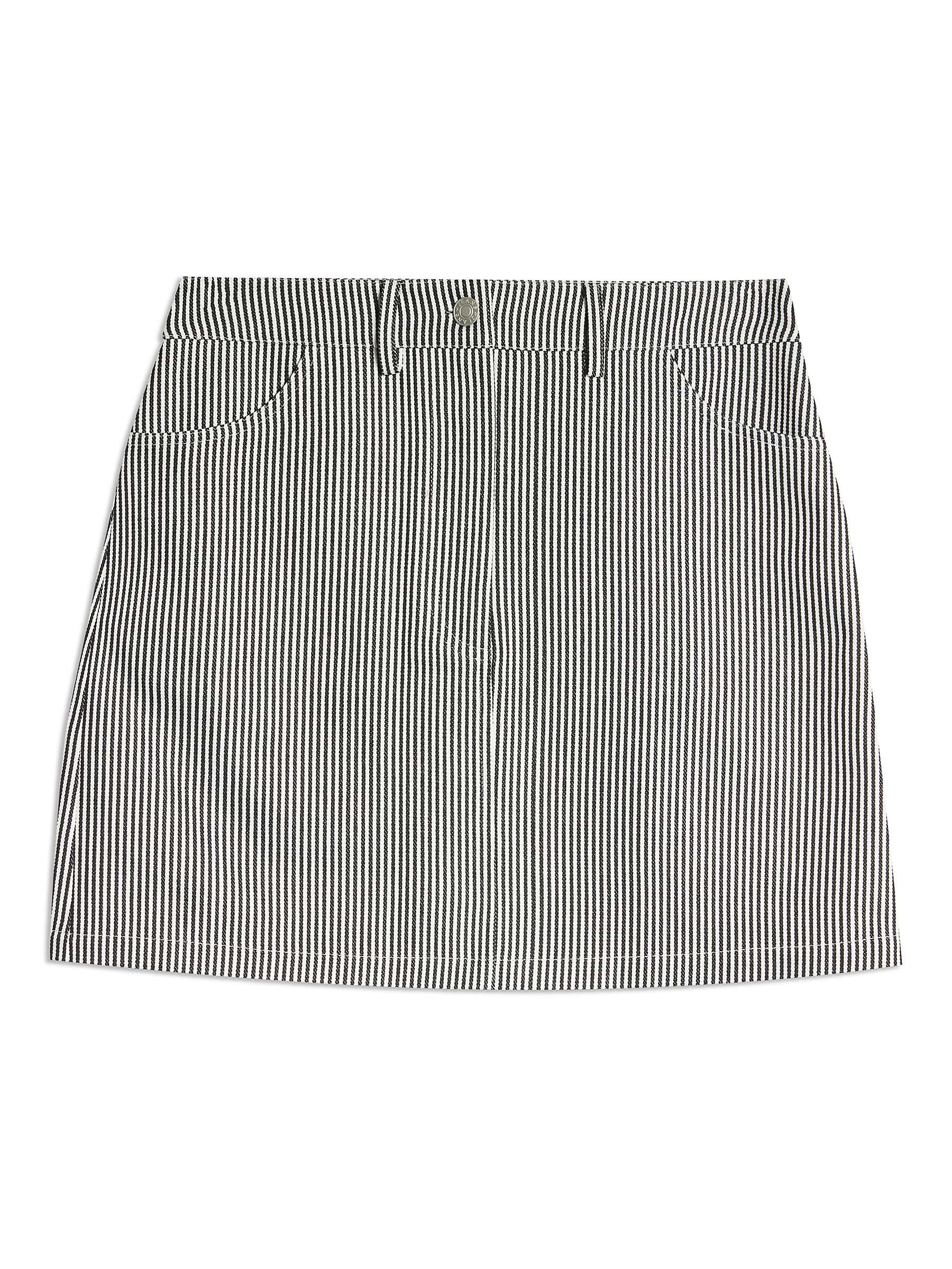 Buy Albaray Ticking Stripe Mini Skirt, Black/White Online at johnlewis.com