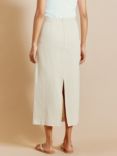 Albaray Linen Twill Blend Midi Pencil Skirt, Sand
