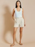 Albaray Cotton Linen Blend Twill Shorts, Sand