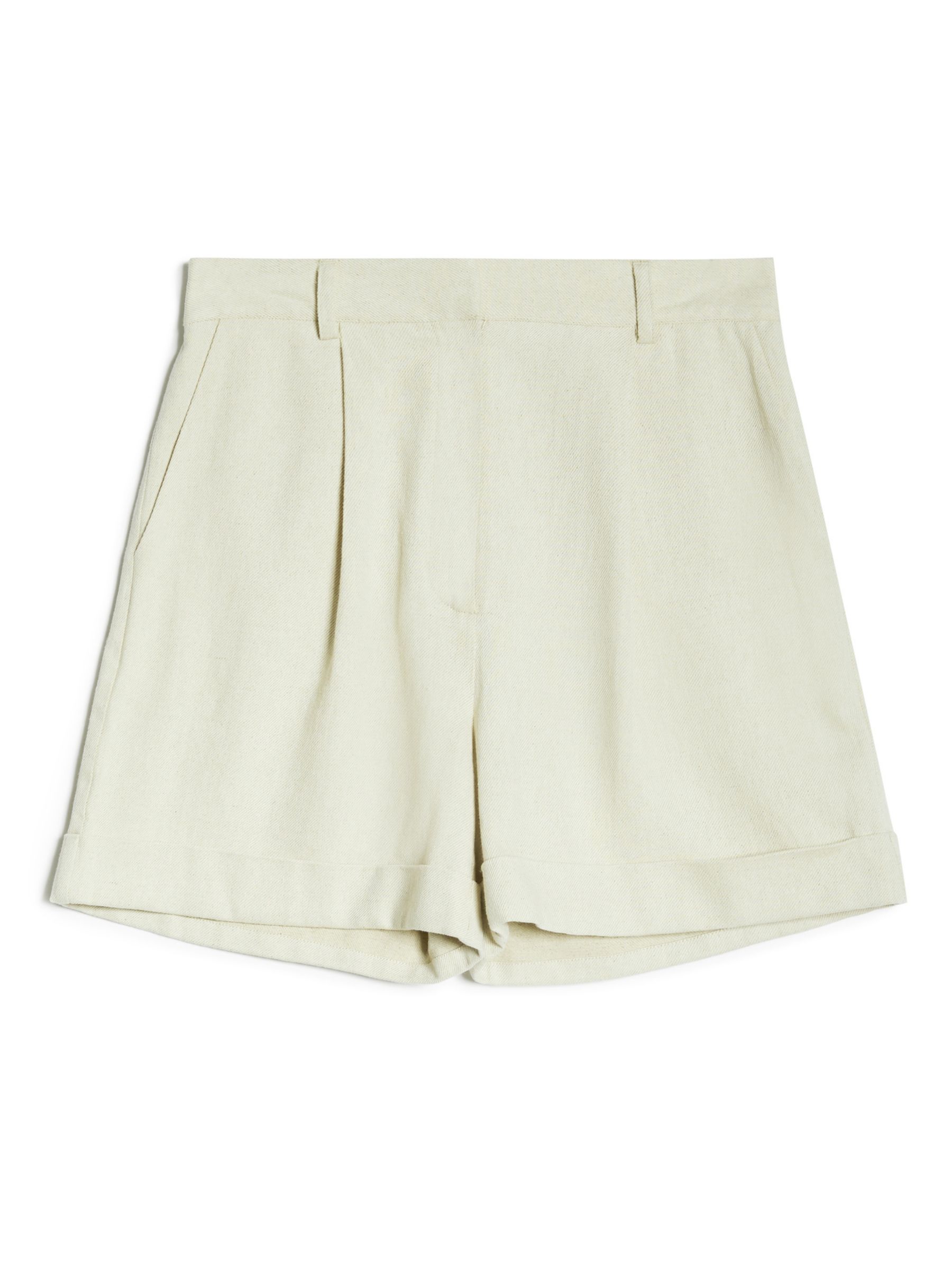 Albaray Cotton Linen Blend Twill Shorts, Sand, 8