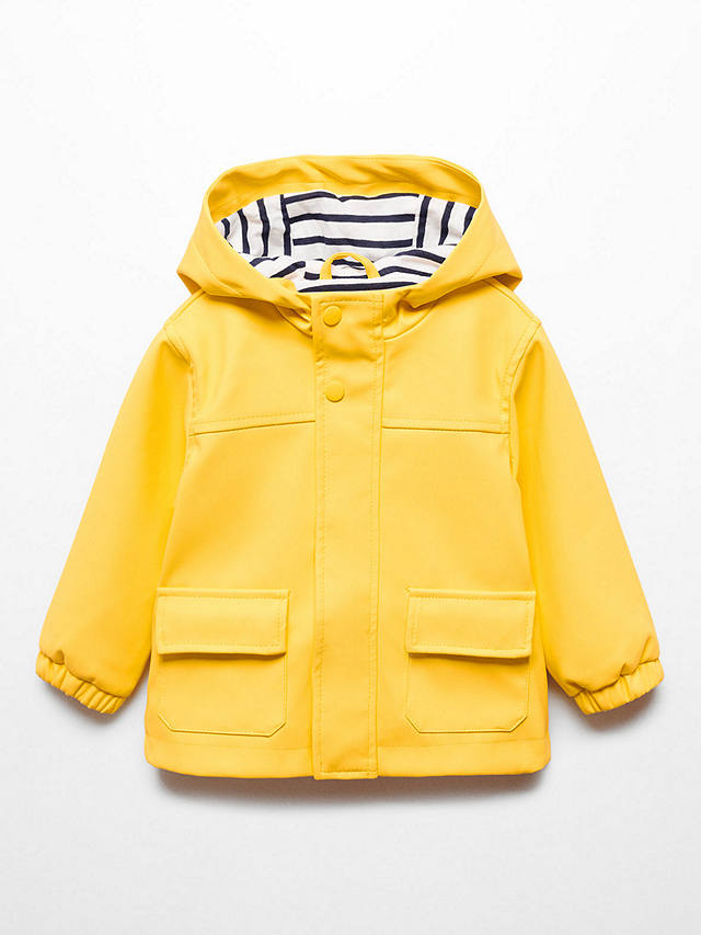 Mango Baby Gus Hooded Jacket, Yellow