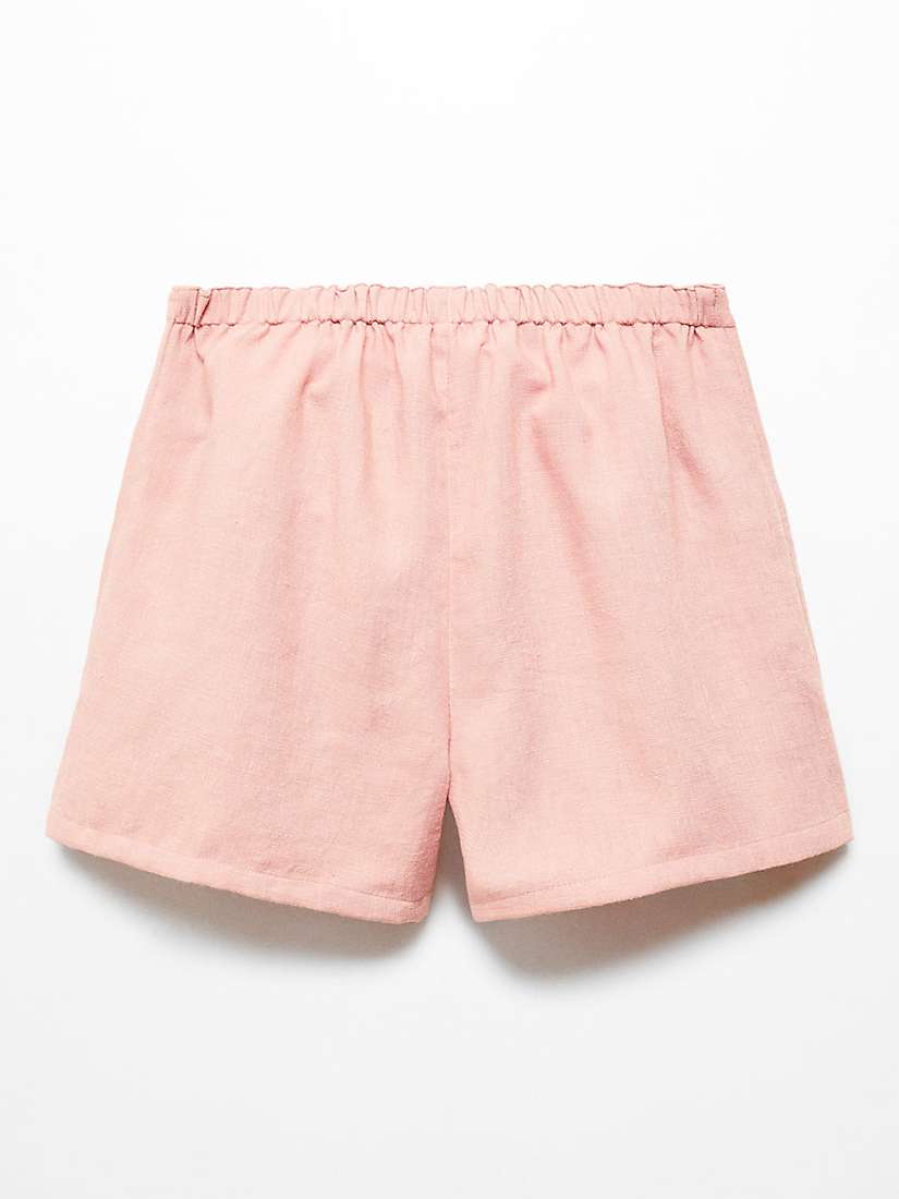 Buy Mango Kids' Lia Elastic Waist Shorts, Pink Online at johnlewis.com