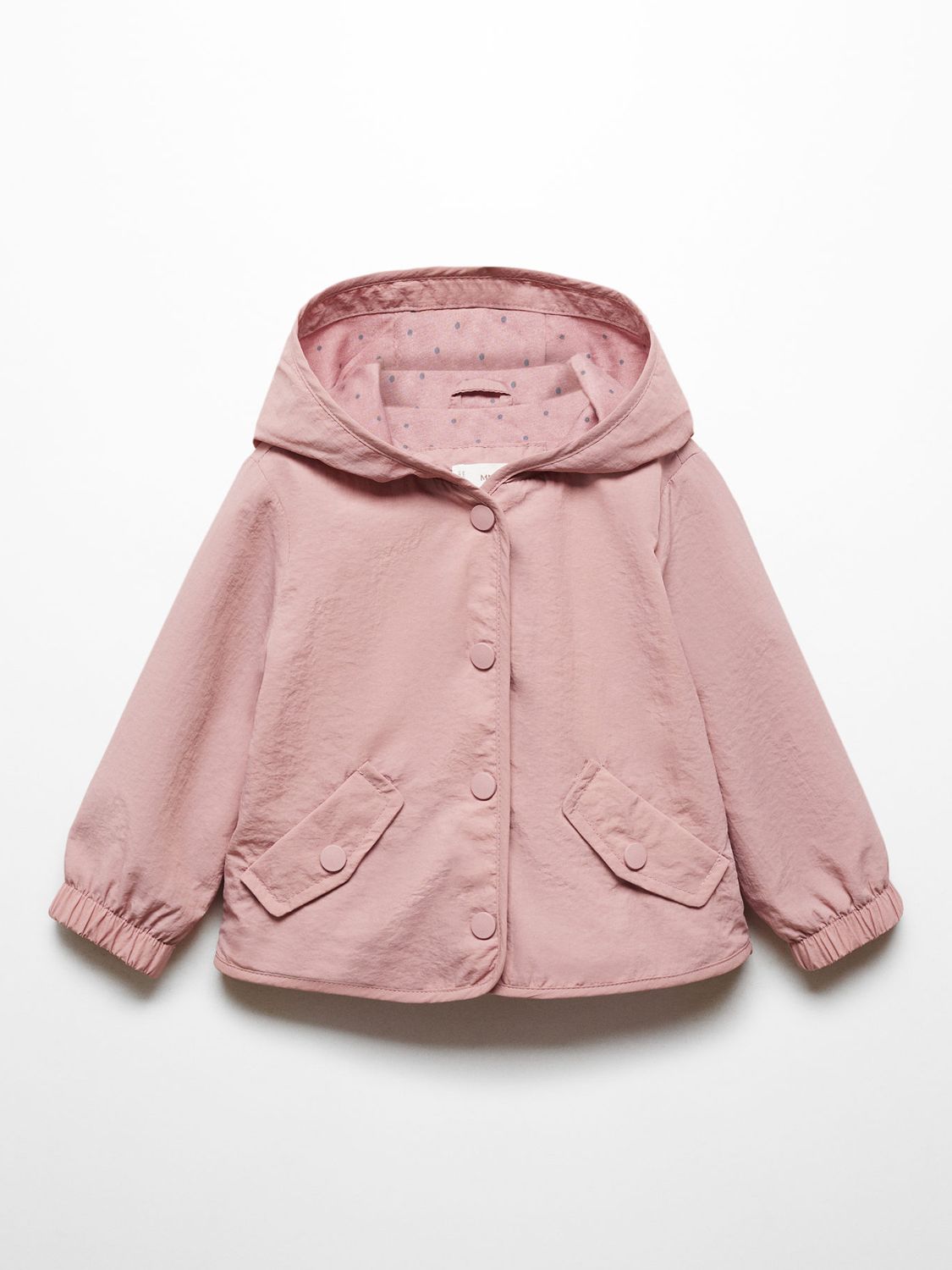 Mango Baby Pocket Hooded Jacket, Pink