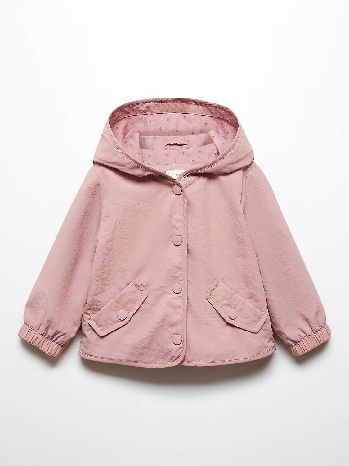 Buy Mango Baby Pocket Hooded Jacket, Pink Online at johnlewis.com