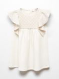 Mango Baby Susan Ruffle Dress, Light Beige