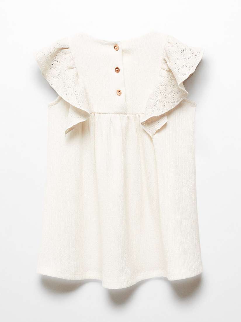 Buy Mango Baby Susan Ruffle Dress, Light Beige Online at johnlewis.com