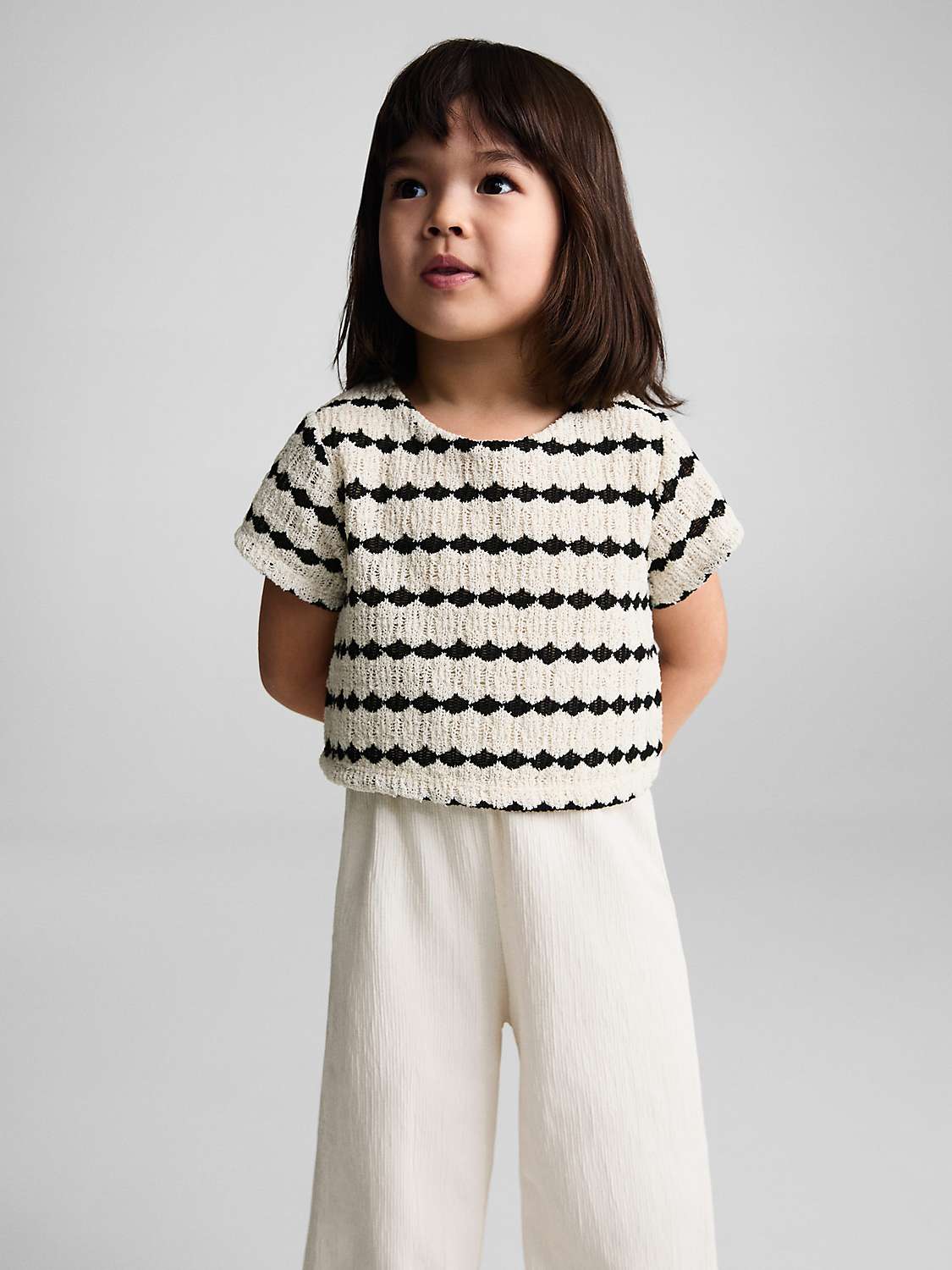 Buy Mango Baby Alisha Textured Jumpsuit, Light Beige/Multi Online at johnlewis.com