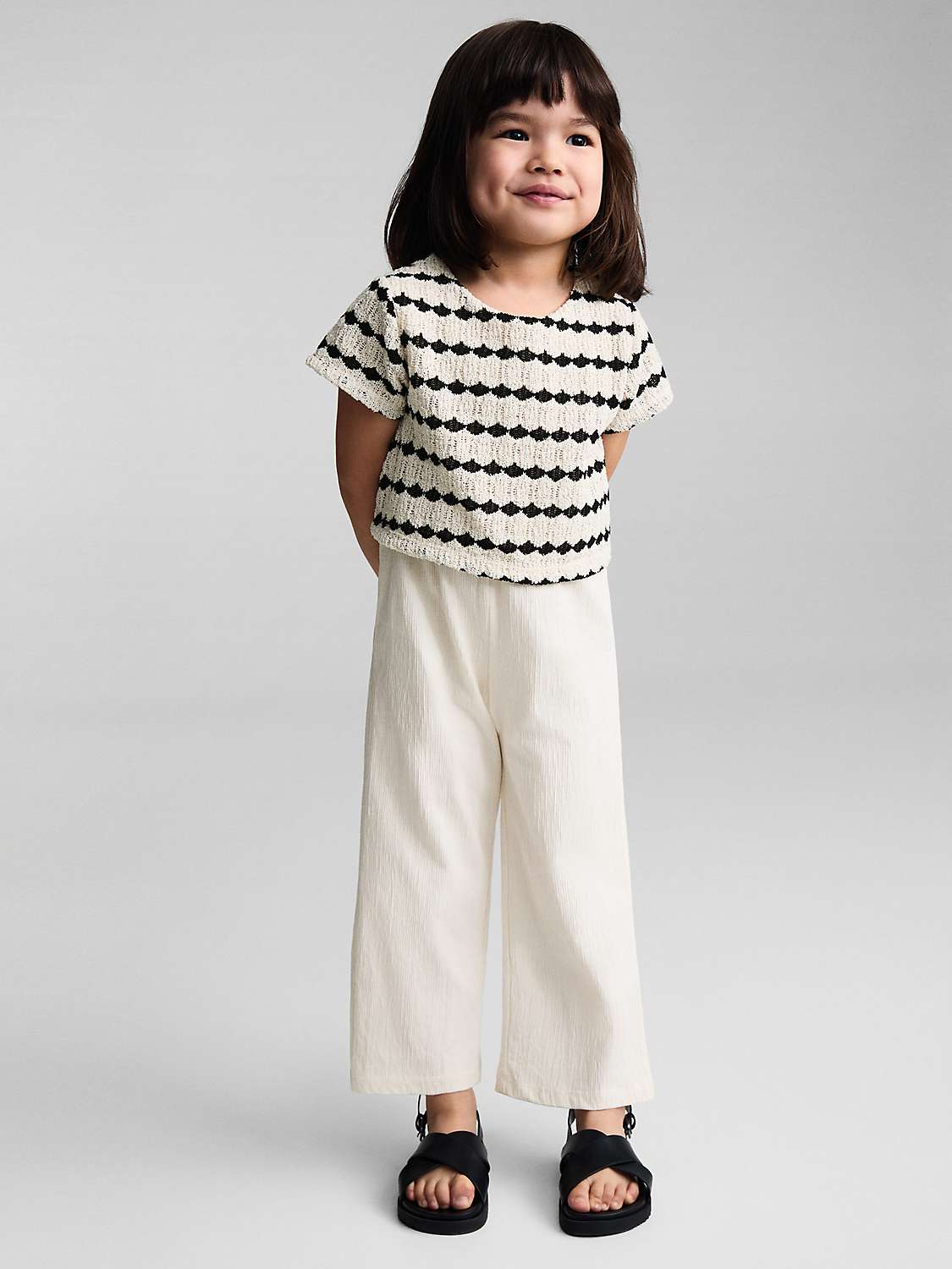 Buy Mango Baby Alisha Textured Jumpsuit, Light Beige/Multi Online at johnlewis.com
