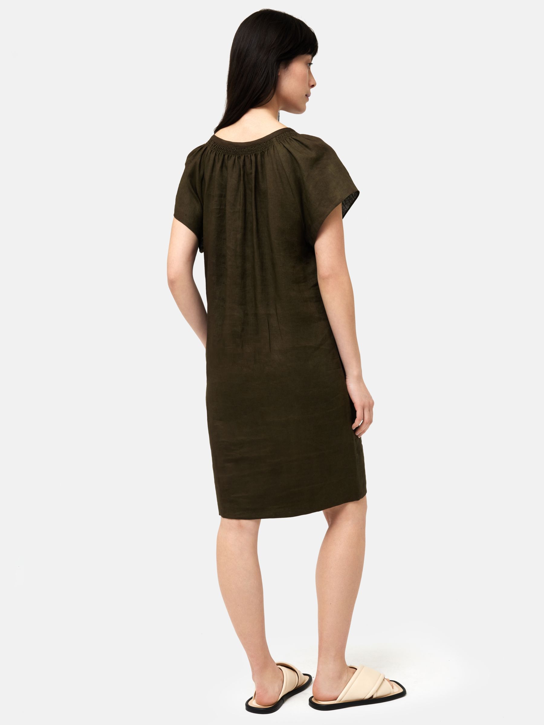 Buy Jigsaw Smocked Linen Dress Online at johnlewis.com