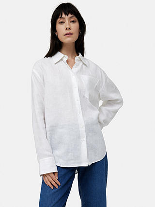 Jigsaw Relaxed Linen Shirt, White