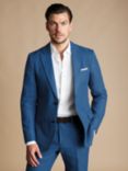 Charles Tyrwhitt Linen Slim Fit Blazer, Royal Blue