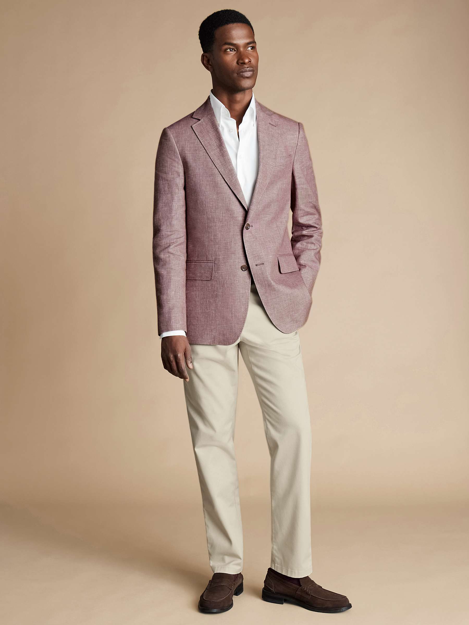 Buy Charles Tyrwhitt Linen and Cotton Blend Slim Fit Blazer Online at johnlewis.com