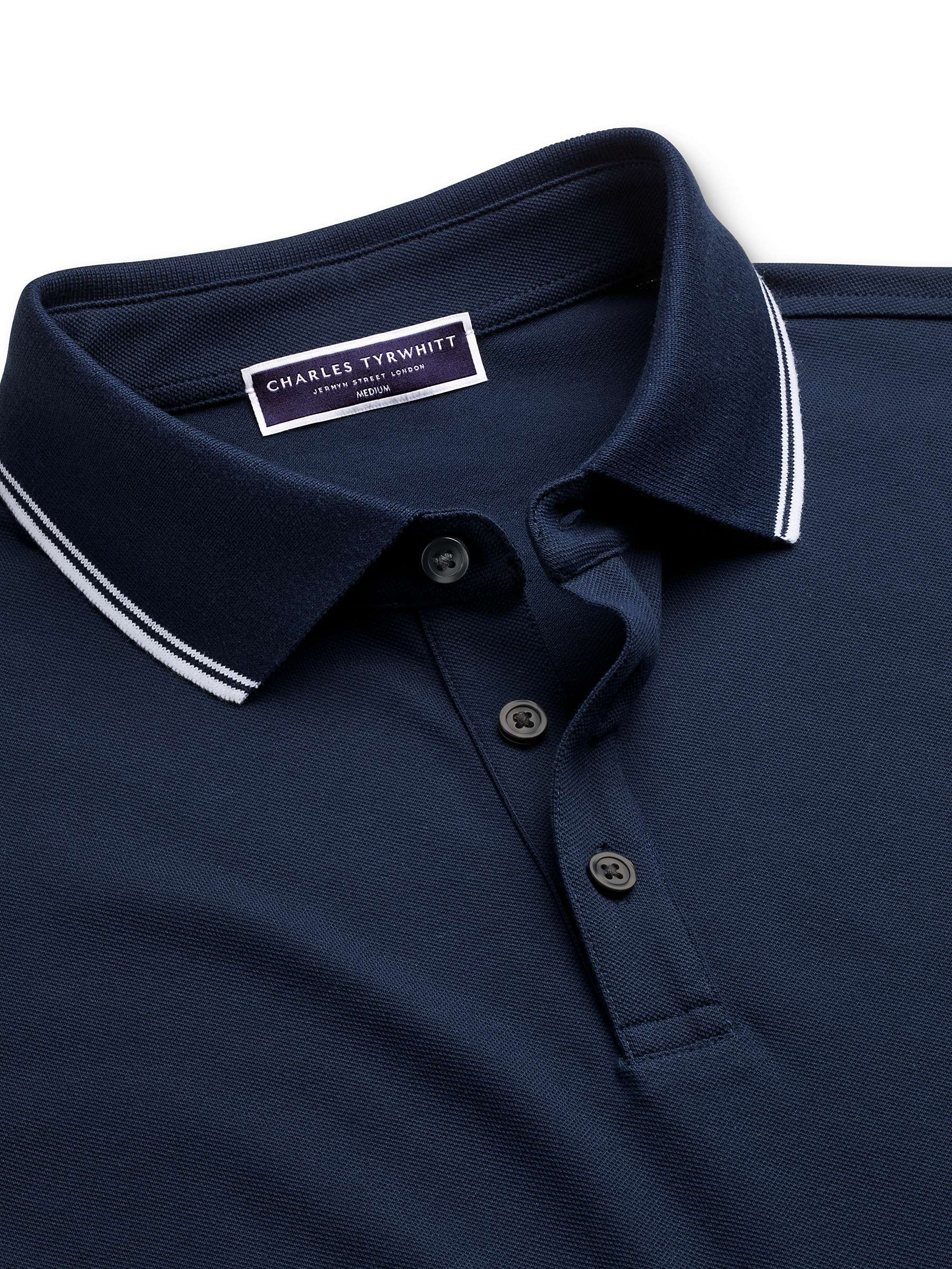 Buy Charles Tyrwhitt Contrast Tipping Short Sleeve Polo Shirt Online at johnlewis.com