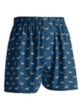 Charles Tyrwhitt Dog Print Cotton Boxer Shorts, Petrol Blue