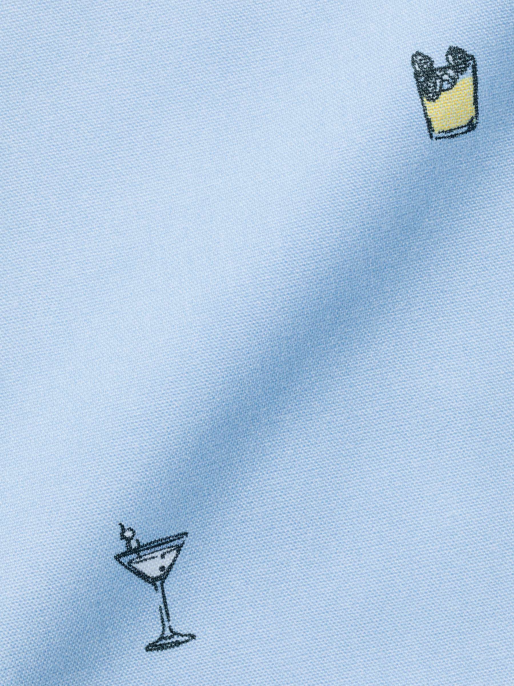 Buy Charles Tyrwhitt Non-Iron Stretch Cocktail Print Short Sleeve Shirt, Sky Blue Online at johnlewis.com