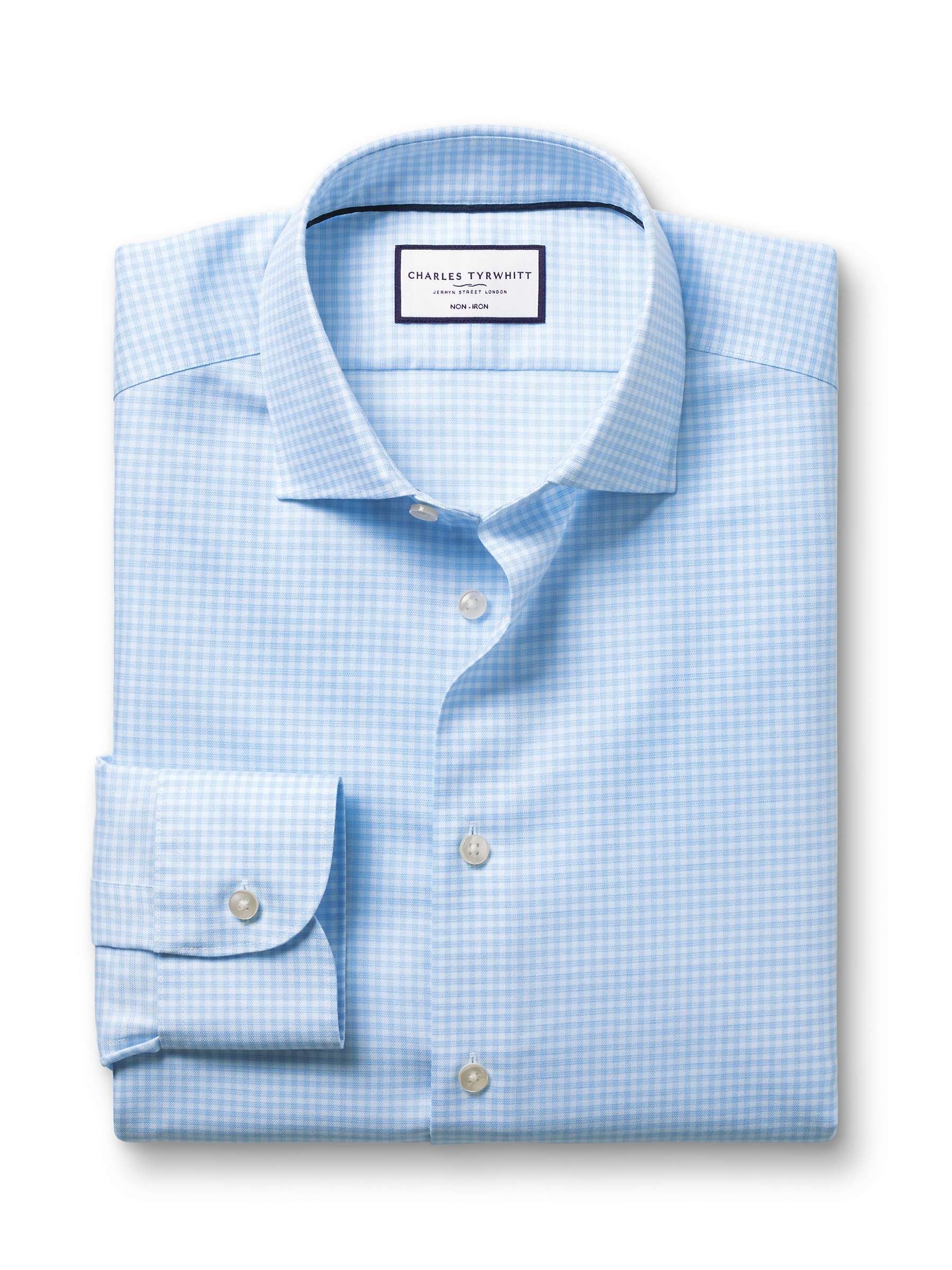 Buy Charles Tyrwhitt Slim Fit Gingham Linen Blend Shirt Online at johnlewis.com