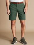 Charles Tyrwhitt Slim Fit Cotton Blend Shorts, Green
