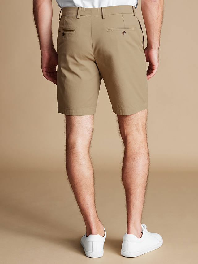 Charles Tyrwhitt Slim Fit Cotton Blend Shorts, Taupe