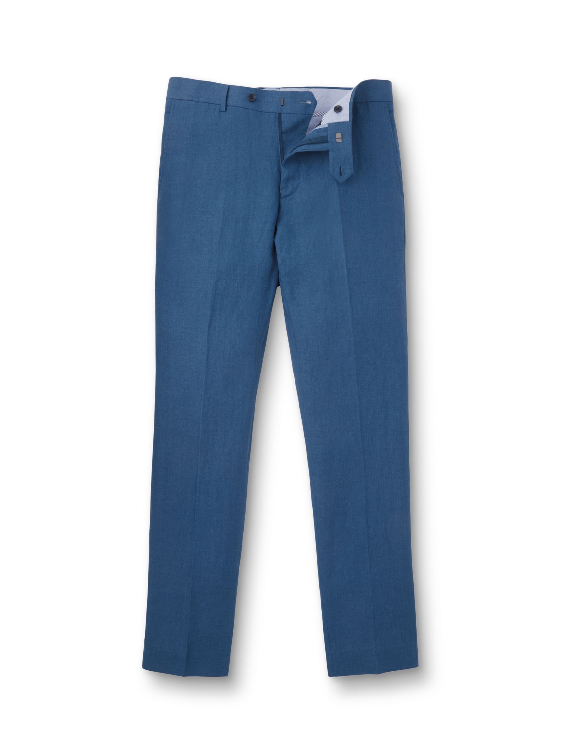 Charles Tyrwhitt Slim Fit Linen Trousers, Royal Blue, 34L