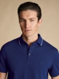 Charles Tyrwhitt Contrast Tipping Short Sleeve Polo Shirt, Royal Blue
