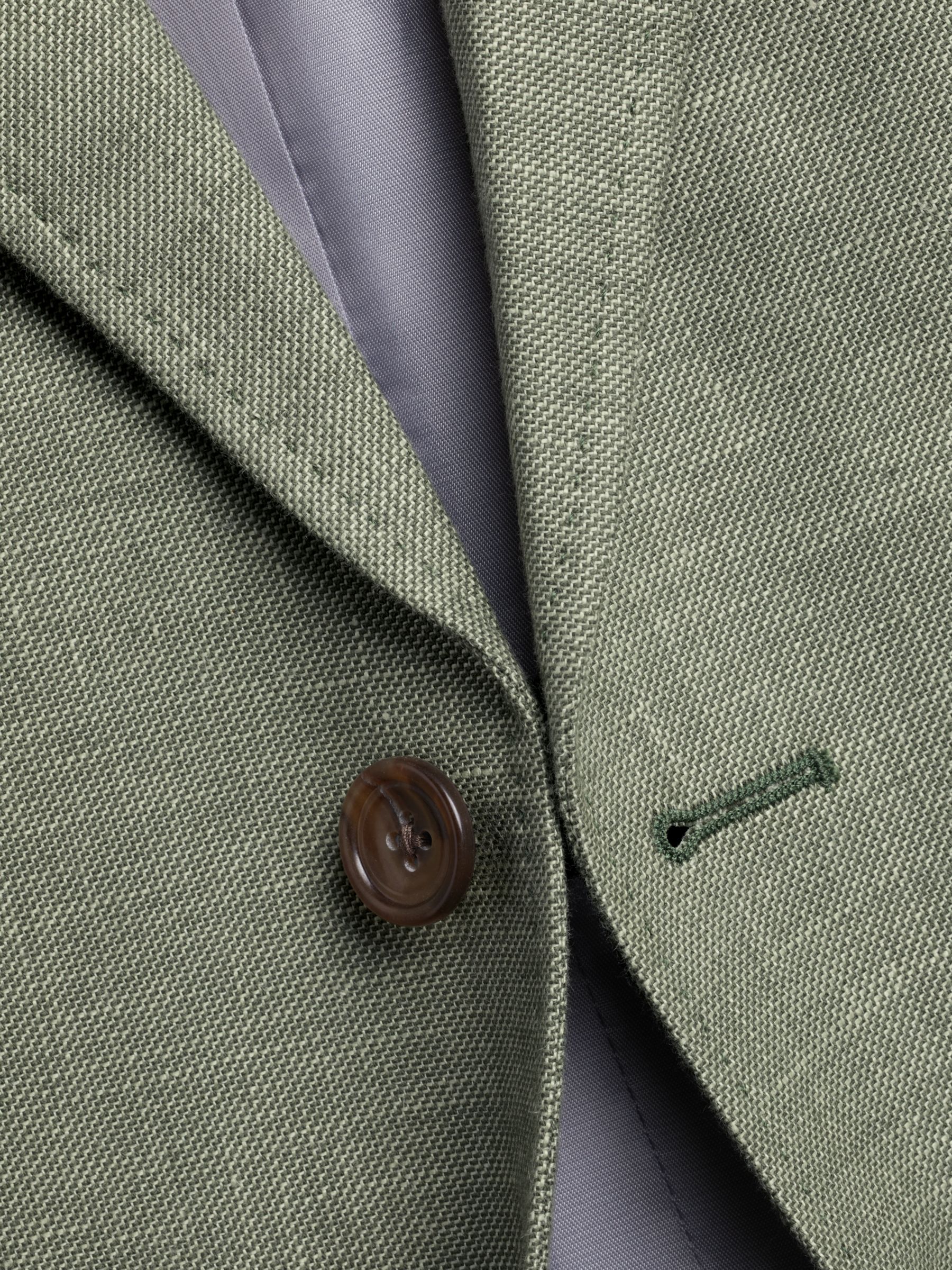 Charles Tyrwhitt Linen and Cotton Blend Slim Fit Blazer, Sage Green, 36R
