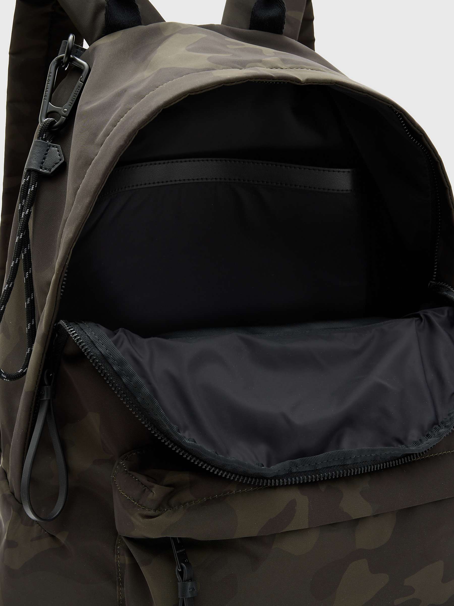 Buy AllSaints Carabiner Backpack, Camo Online at johnlewis.com