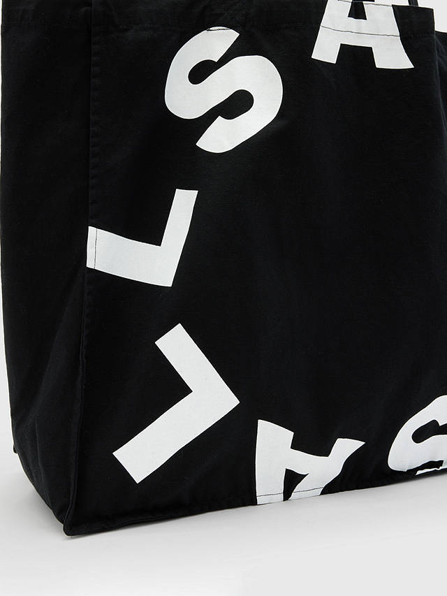 AllSaints Large Tierra Tote Bag, Black/White