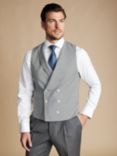 Charles Tyrwhitt Adjustable Slim Fit Morning Suit Wool Waistcoat, Light Grey