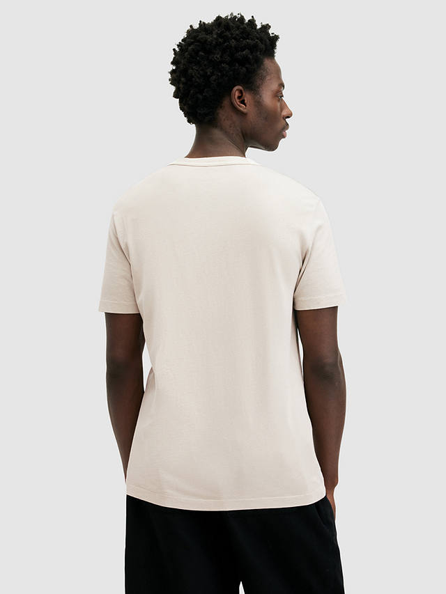 AllSaints Ossage Short Sleeve Crew T-Shirt, Milky Grey