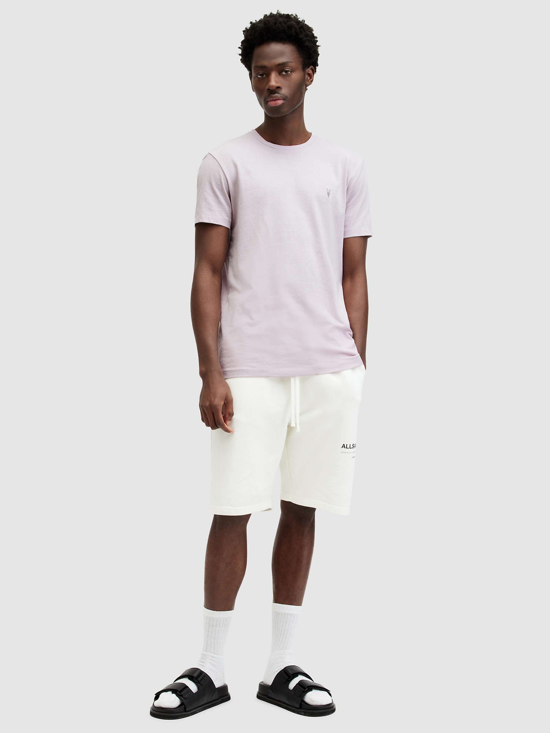 Buy AllSaints Tonic Crew Neck T-Shirt, Sugared Lilac Online at johnlewis.com