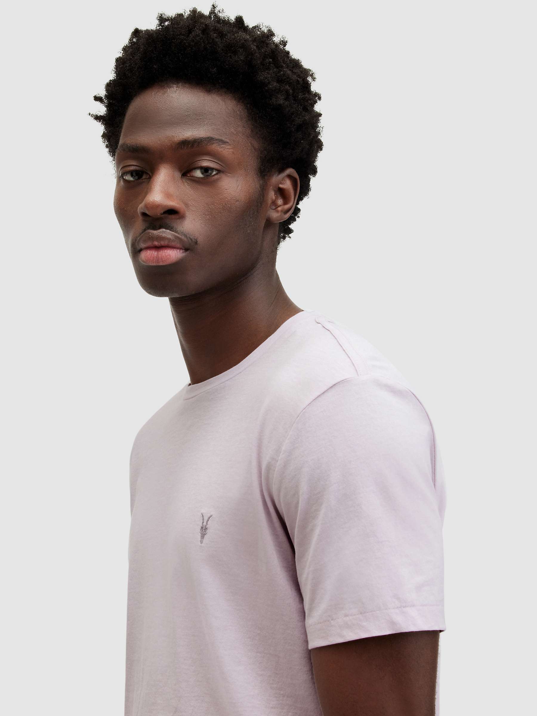 Buy AllSaints Tonic Crew Neck T-Shirt, Sugared Lilac Online at johnlewis.com