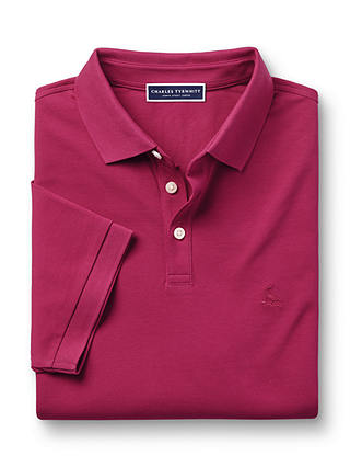 Charles Tyrwhitt Short Sleeve Polo Shirt, Bright Pink