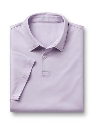 Charles Tyrwhitt Jersey Short Sleeve Polo Shirt, Lilac Purple