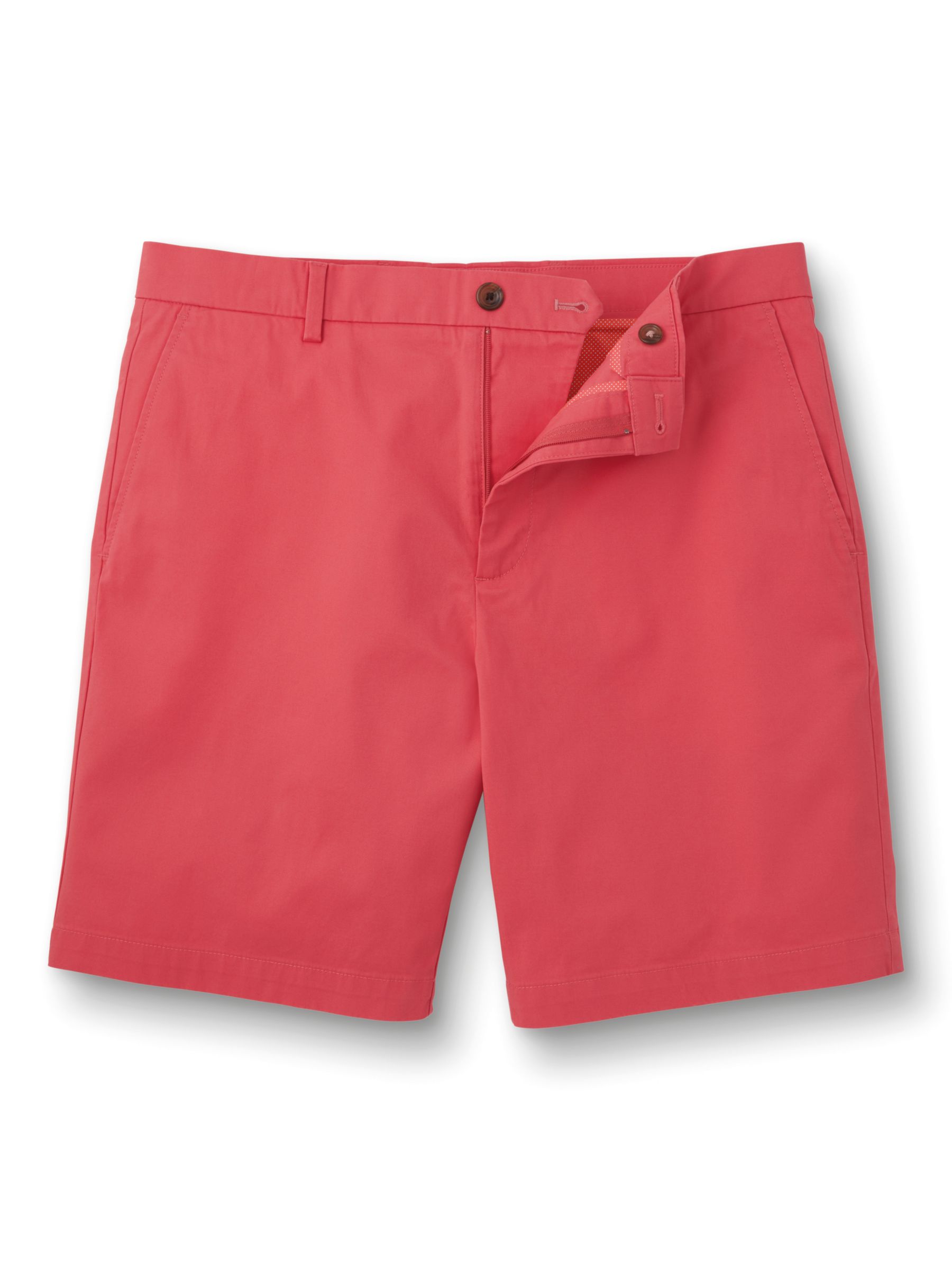 Charles Tyrwhitt Slim Fit Cotton Blend Shorts, Coral Pink, 30