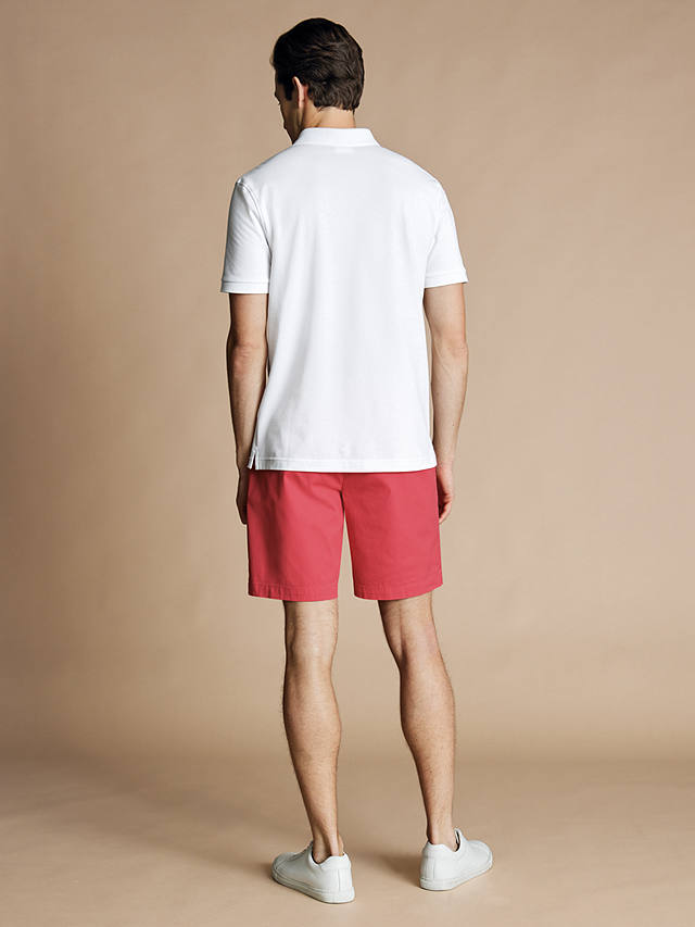 Charles Tyrwhitt Slim Fit Cotton Blend Shorts, Coral Pink