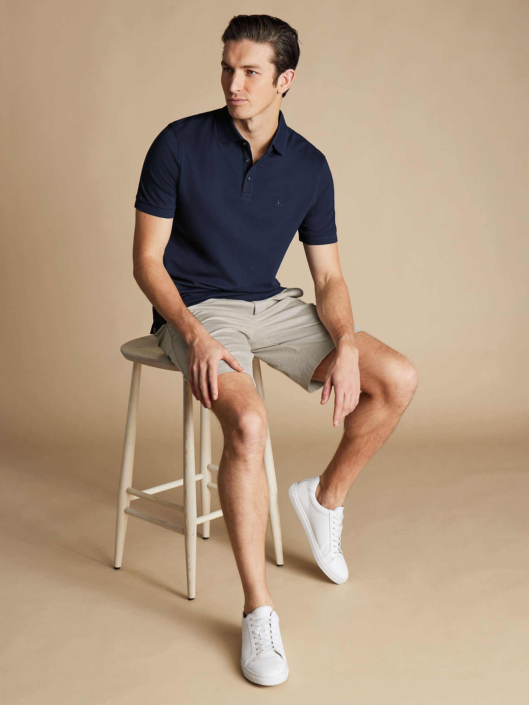 Buy Charles Tyrwhitt Striped Cotton Blend Shorts Online at johnlewis.com