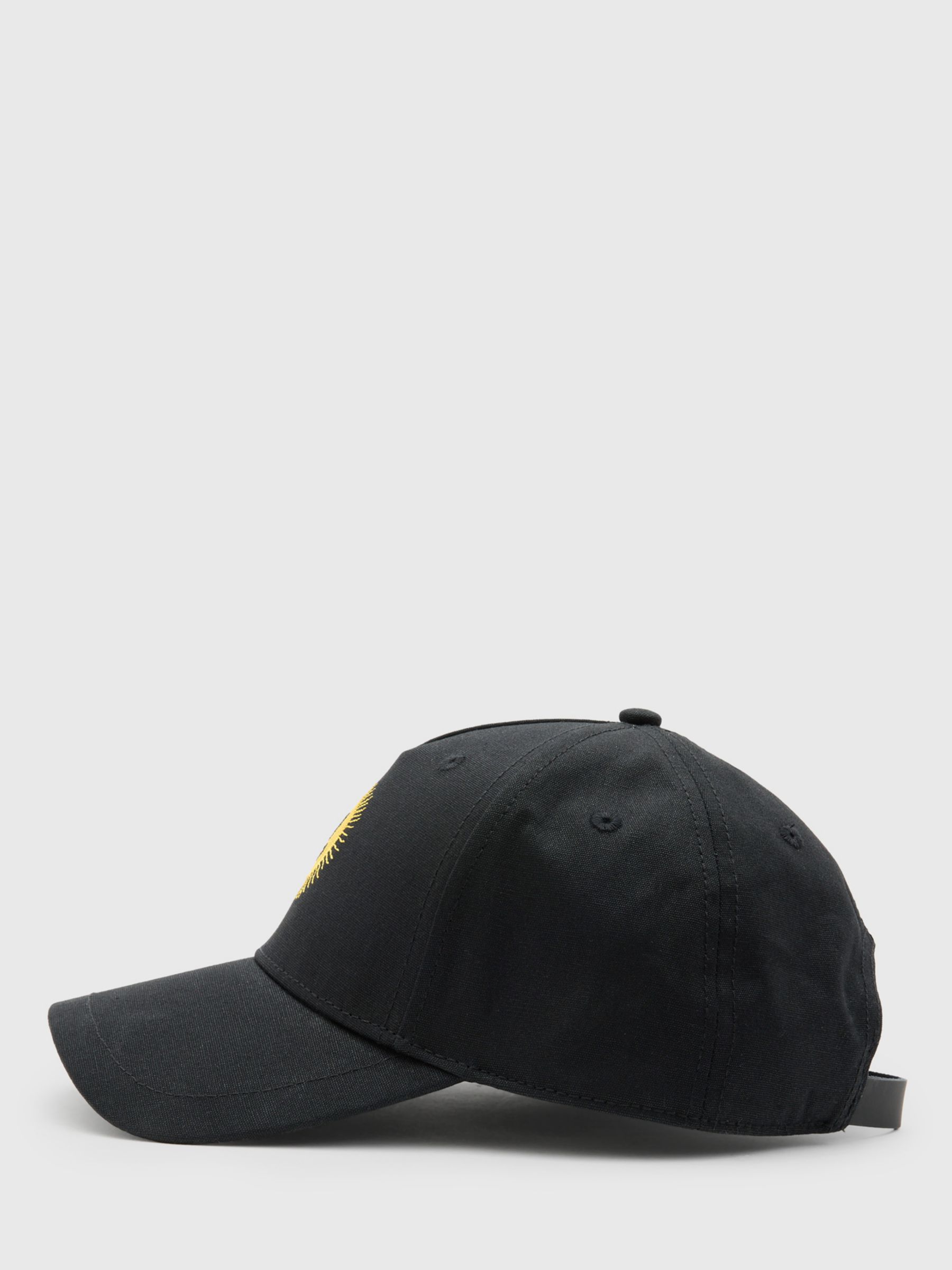 AllSaints Sun Smirk Baseball Cap, Black, One Size