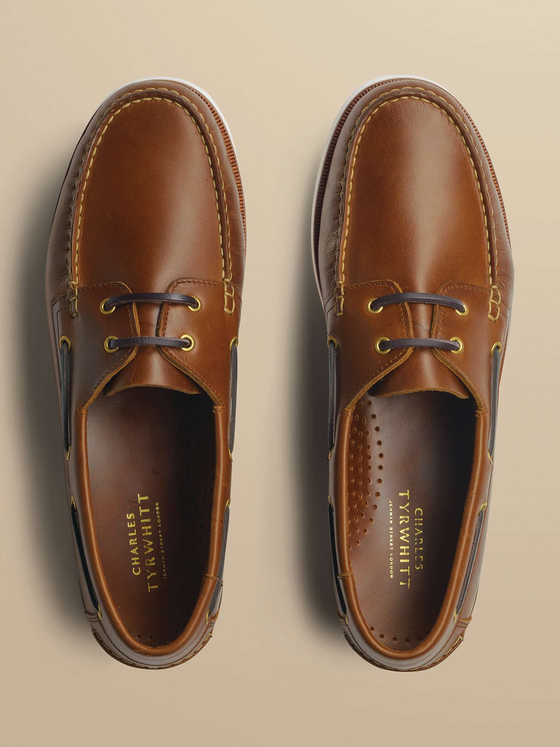 Buy Charles Tyrwhitt Leather Boat Shoes Online at johnlewis.com