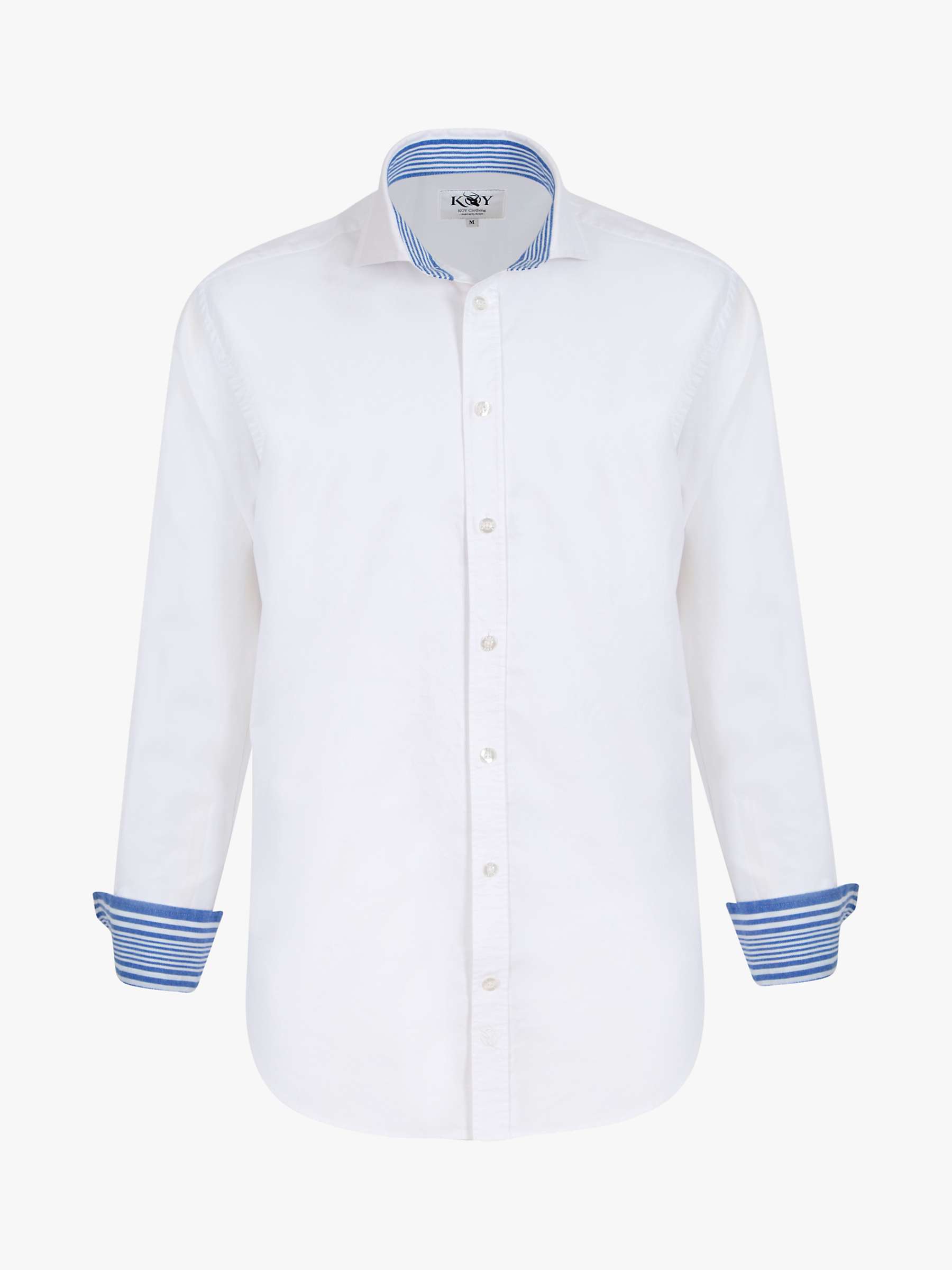 Buy KOY Organic Cotton Oxford Shirt, White Online at johnlewis.com