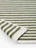 John Lewis Fine Stripe Towels, Avocado