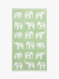 John Lewis Elephant Safari Towels, Spring Green