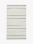 John Lewis Wide Stripe Towels, Thistle Blue