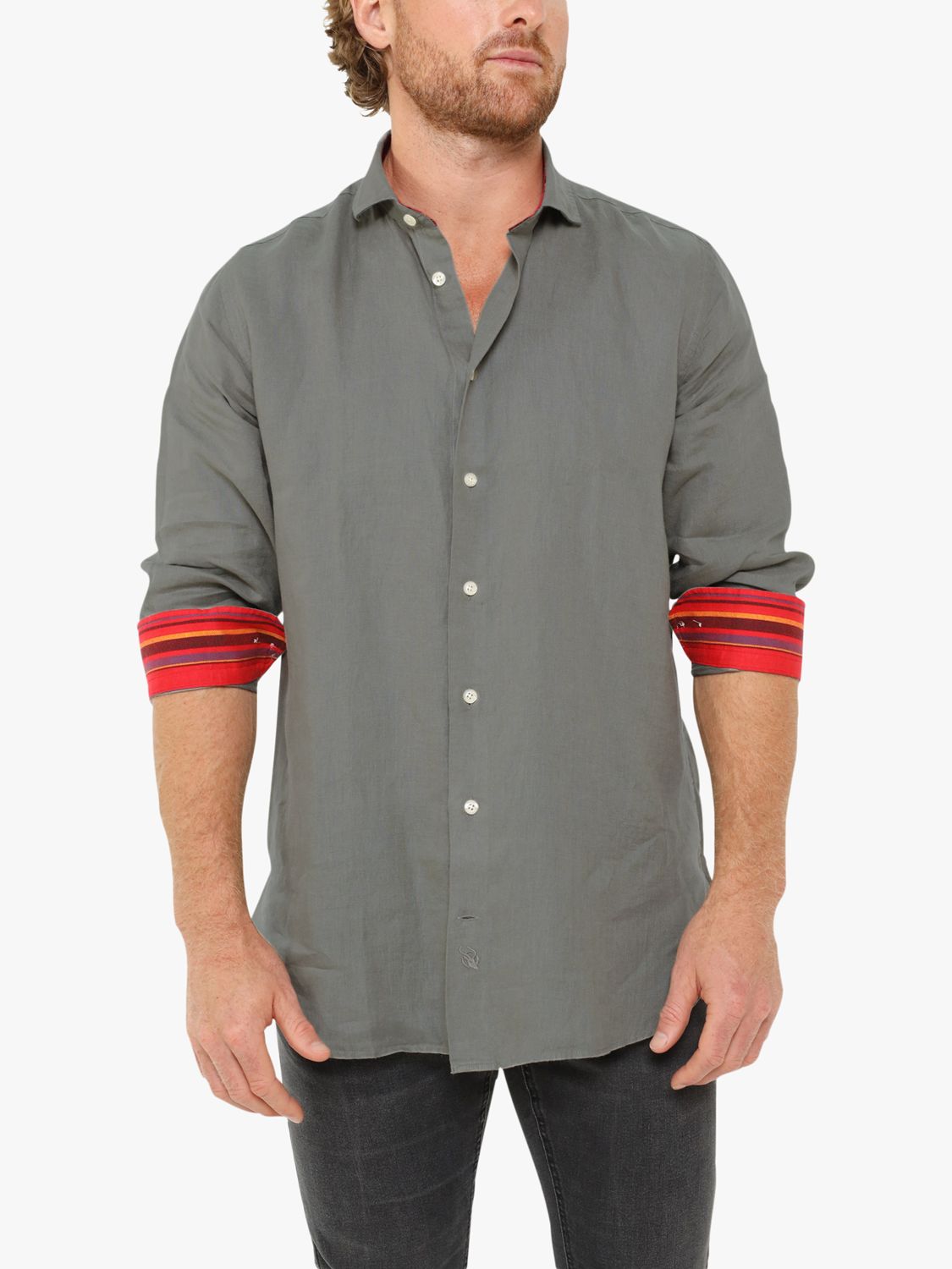 KOY Linen Shirt, Khaki/Olive, XS