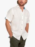 KOY Short Sleeve Linen Shirt, White White