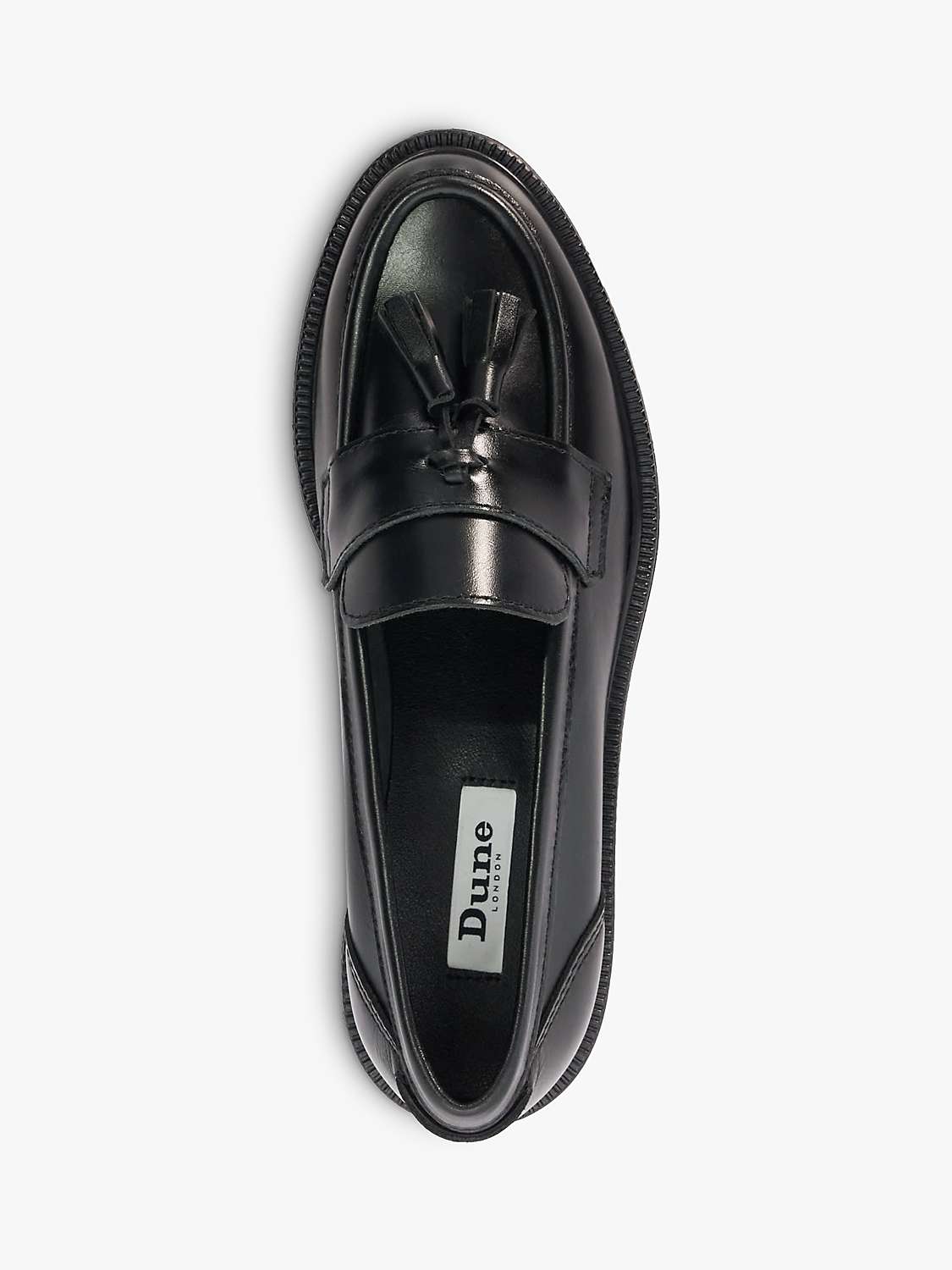 Buy Dune Garda Leather Loafers, Black Online at johnlewis.com