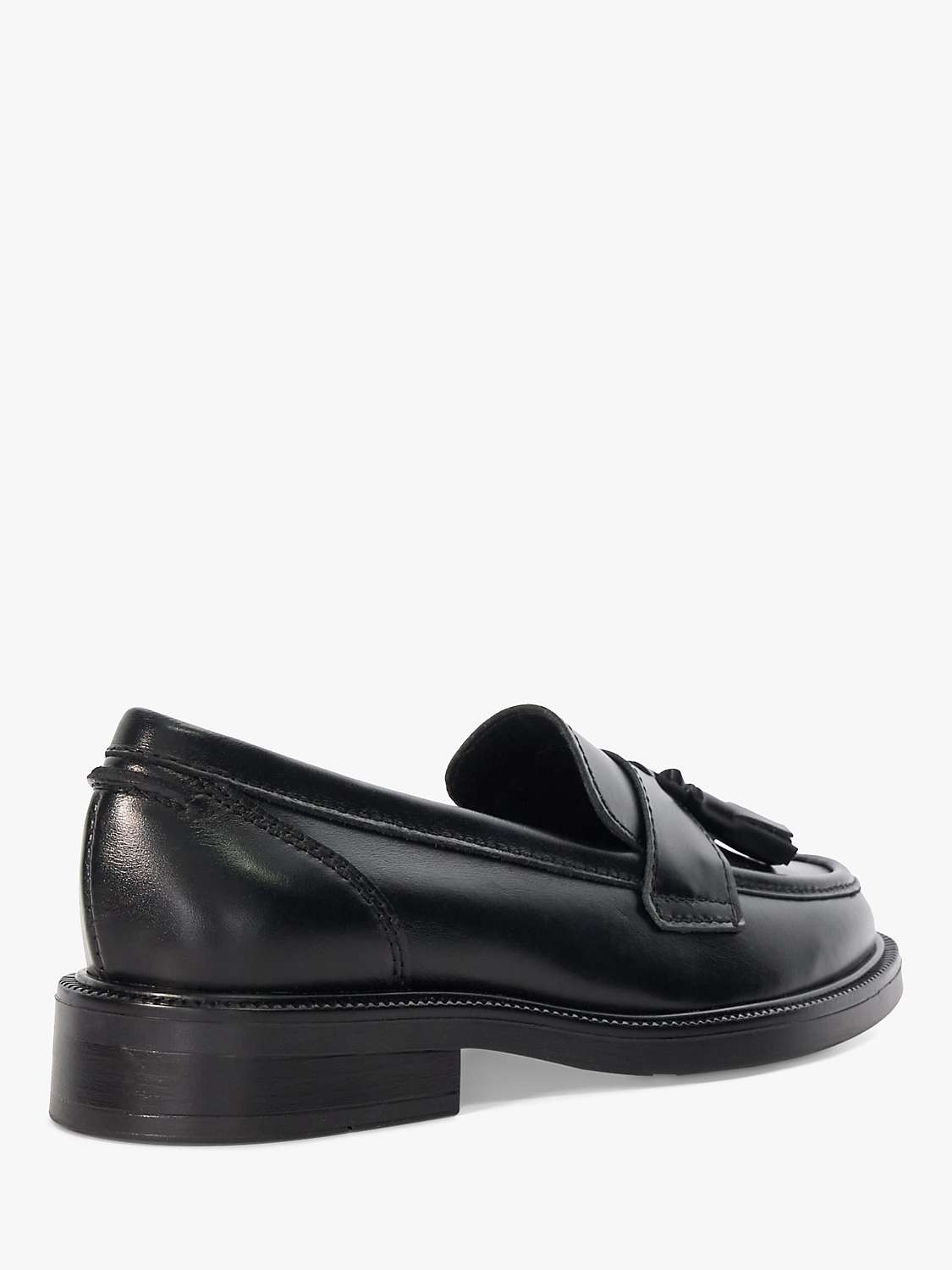 Buy Dune Garda Leather Loafers, Black Online at johnlewis.com