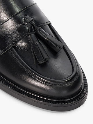 Dune Garda Leather Loafers, Black