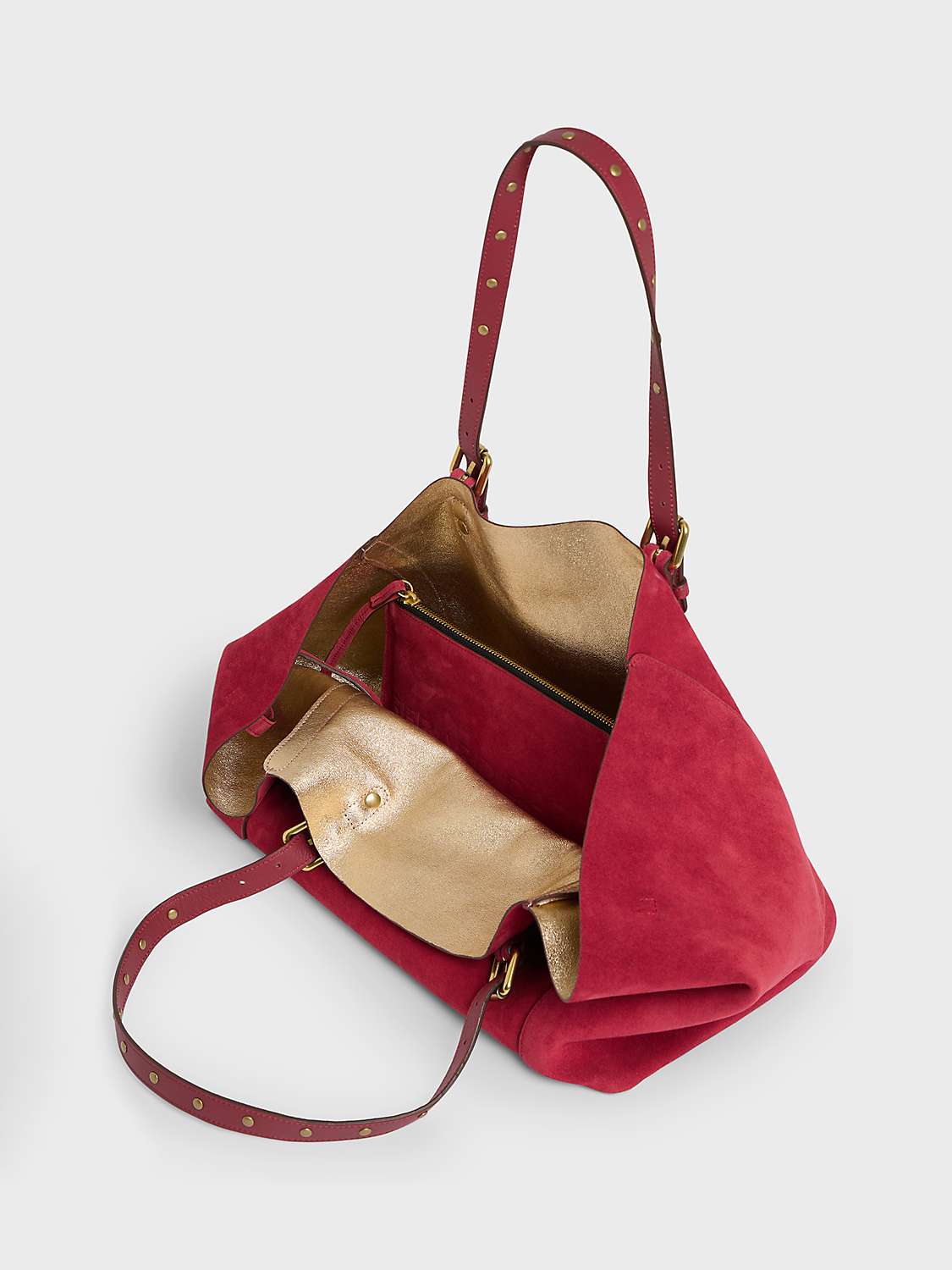 Buy Gerard Darel Simple Leather Bag, Pomegranate Online at johnlewis.com