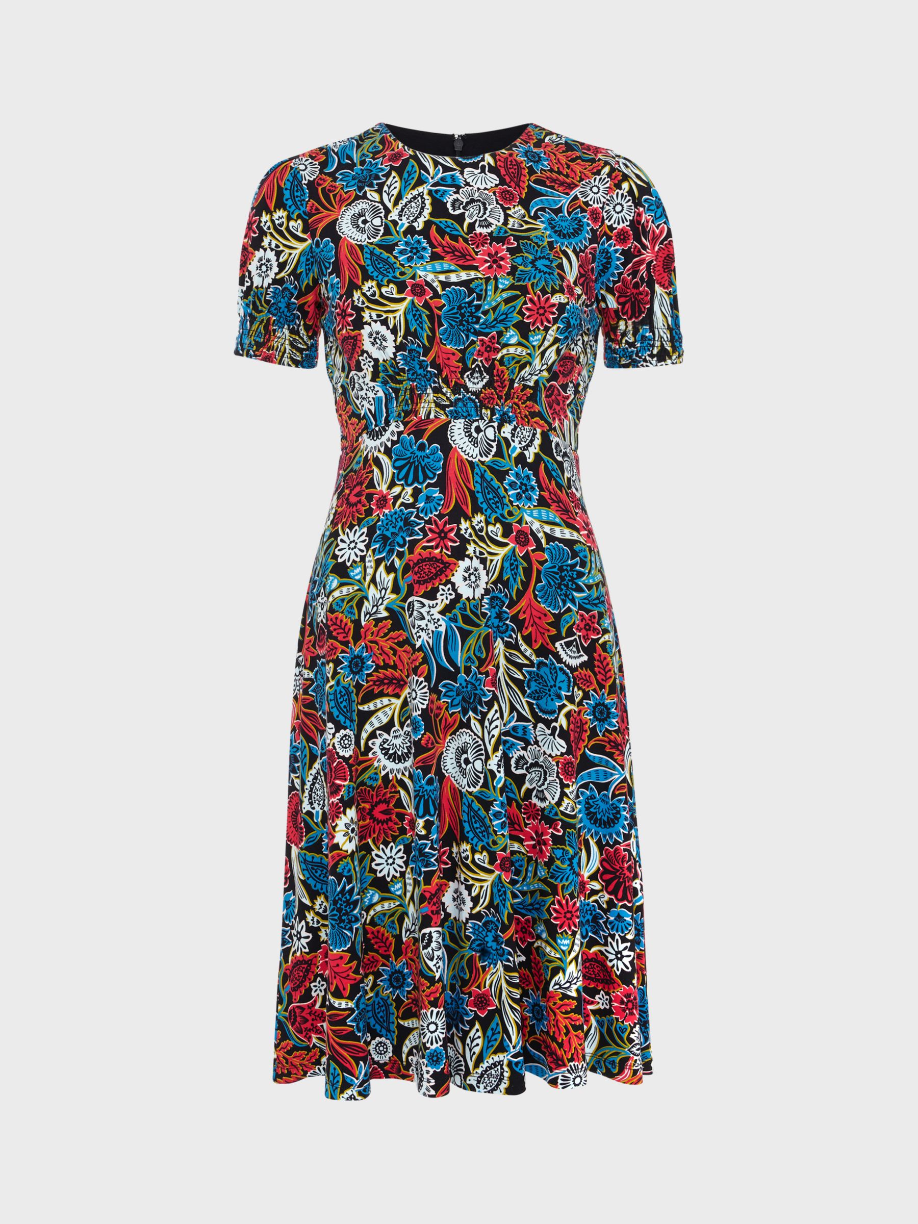 Buy Hobbs Rima Botanical Print Jersey Dress, Multi Online at johnlewis.com
